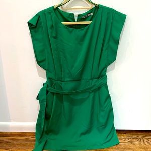Eliza j emerald green silk dress